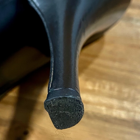 Prada Pre-Loved Ankle Strap Pointed Toe Vero Cuoio Black Shoes - Picture 10 of 16